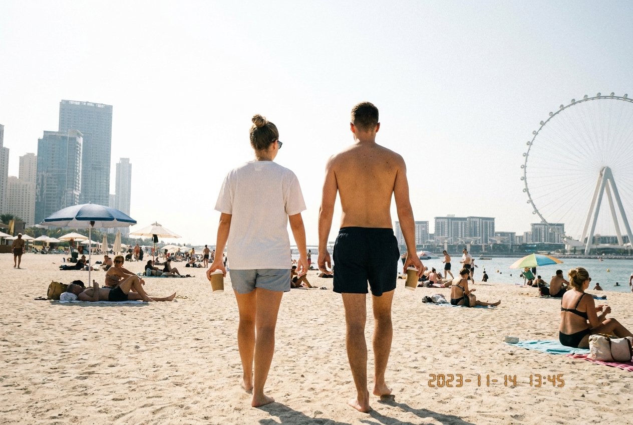 חוף JBR (The Beach) — לב הפעילות של דובאי מארינה