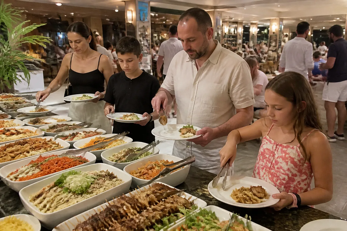 ארוחת בופה משפחתית