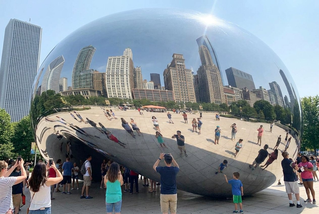מילניום פארק שיקגו — The Bean ויצירת הפלדה הגדולה